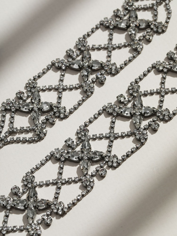 Mood Black Crystal Lattice Bracelet - Image 2 of 5 Mood Black Crystal Lattice Bracelet - Image 2 of 5