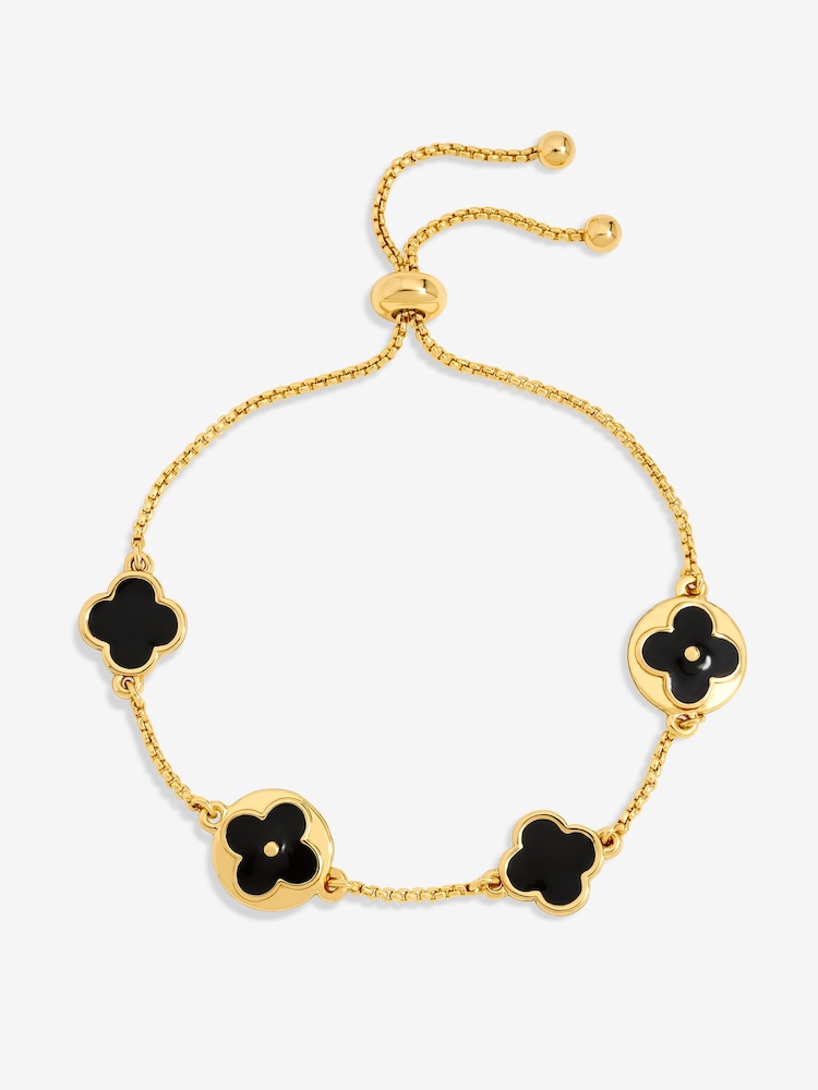 Mood Gold Tone Jet Clover Toggle Bracelet - Image 1 of 4