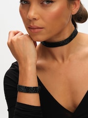 Mood Black Jet Crystal Statement Choker Necklace - Image 1 of 3