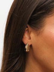 Mood Gold Tone Polished Jet Crystal Dome Earrings 2 Pack - Image 2 of 4