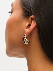 Mood Gold Tone Polished Jet Crystal Dome Earrings 2 Pack - Image 4 of 4