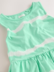 Mint Green Tie-Dye - Twist Back Summer Dress (3-16yrs) - Image 8 of 9