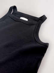 Black Rib Racer Dress (3-16yrs) - Image 3 of 4