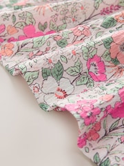 Pink Flower Print Strappy Crinkle Summer Dress (3-16yrs) - Image 8 of 8