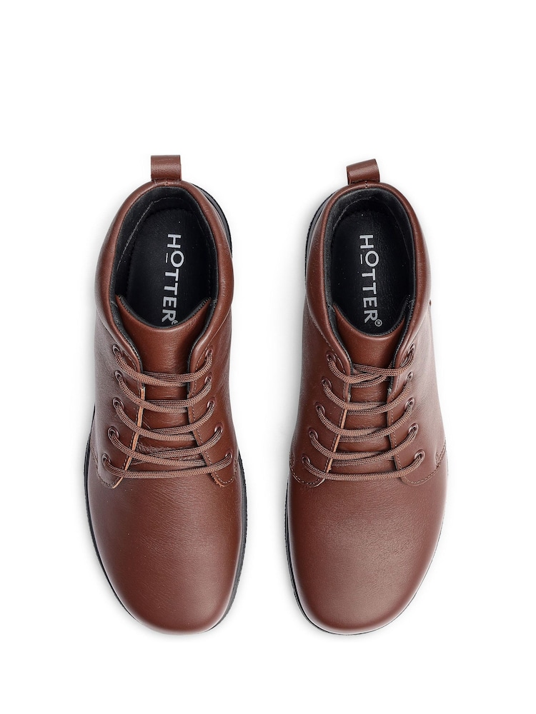 Hotter Brown Wide Fit Ellery Lace Up Boots - Image 4 of 4 Hotter Brown Wide Fit Ellery Lace Up Boots - Image 4 of 4