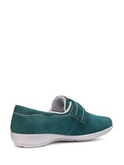 Hotter Green Regular Fit Toasty Touch Fastening Slippers - Image 3 of 4