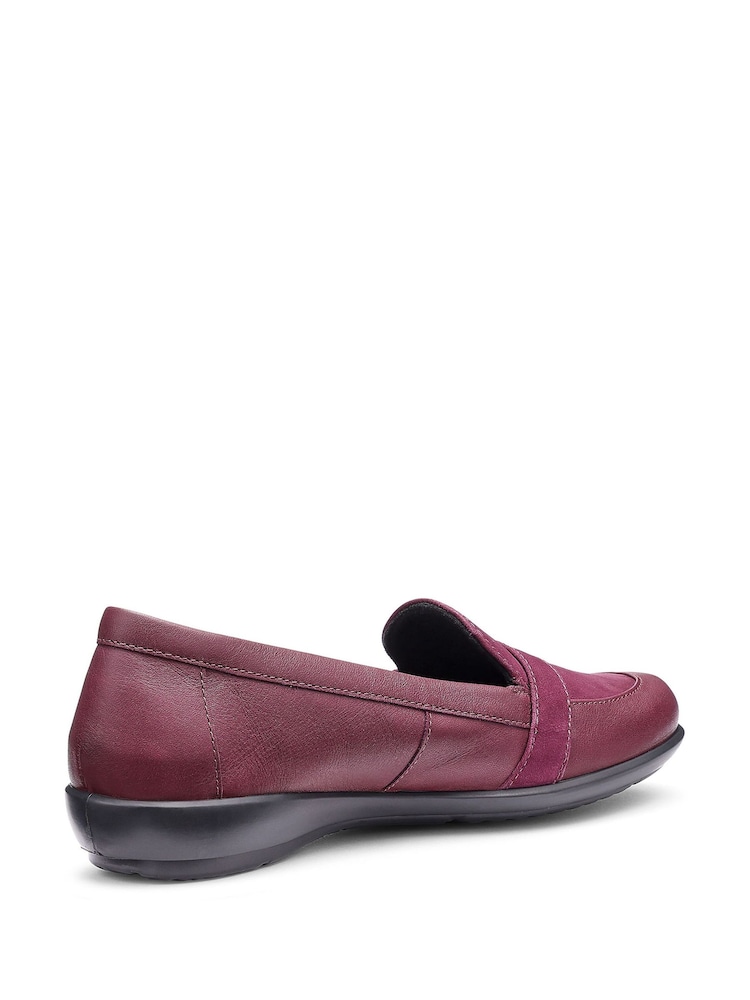 Hotter Red Extra Wide Fit Clay Slip-On Shoes - Image 2 of 4 Hotter Red Extra Wide Fit Clay Slip-On Shoes - Image 2 of 4