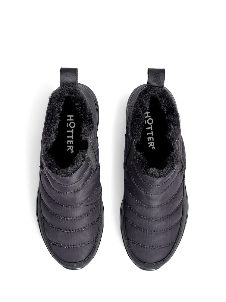 Hotter Black Regular Fit Frost Slip-On Boots - Image 4 of 4 Hotter Black Regular Fit Frost Slip-On Boots - Image 4 of 4