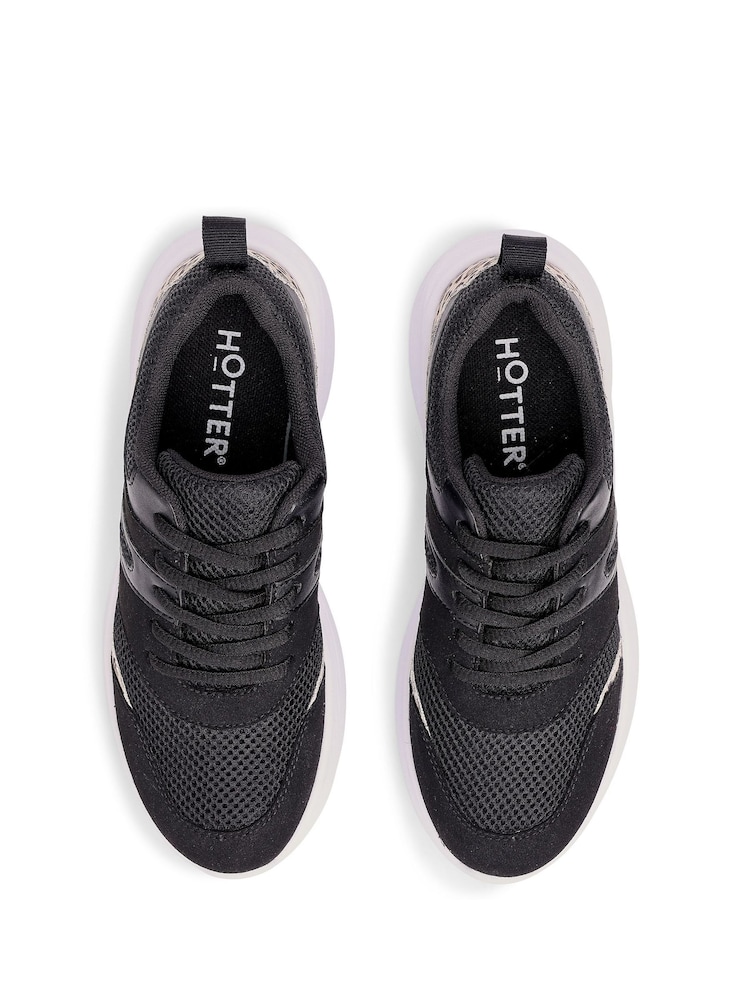 Hotter Black Regular Fit Dare Lace-Up Shoes - Image 4 of 4