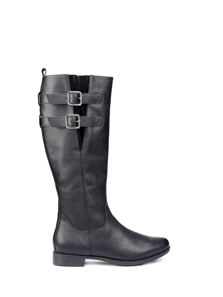 Hotter Wide Fit Bamburgh Zip Buckle Boots - Bild 1 von 4 Hotter Wide Fit Bamburgh Zip Buckle Boots - Bild 1 von 4