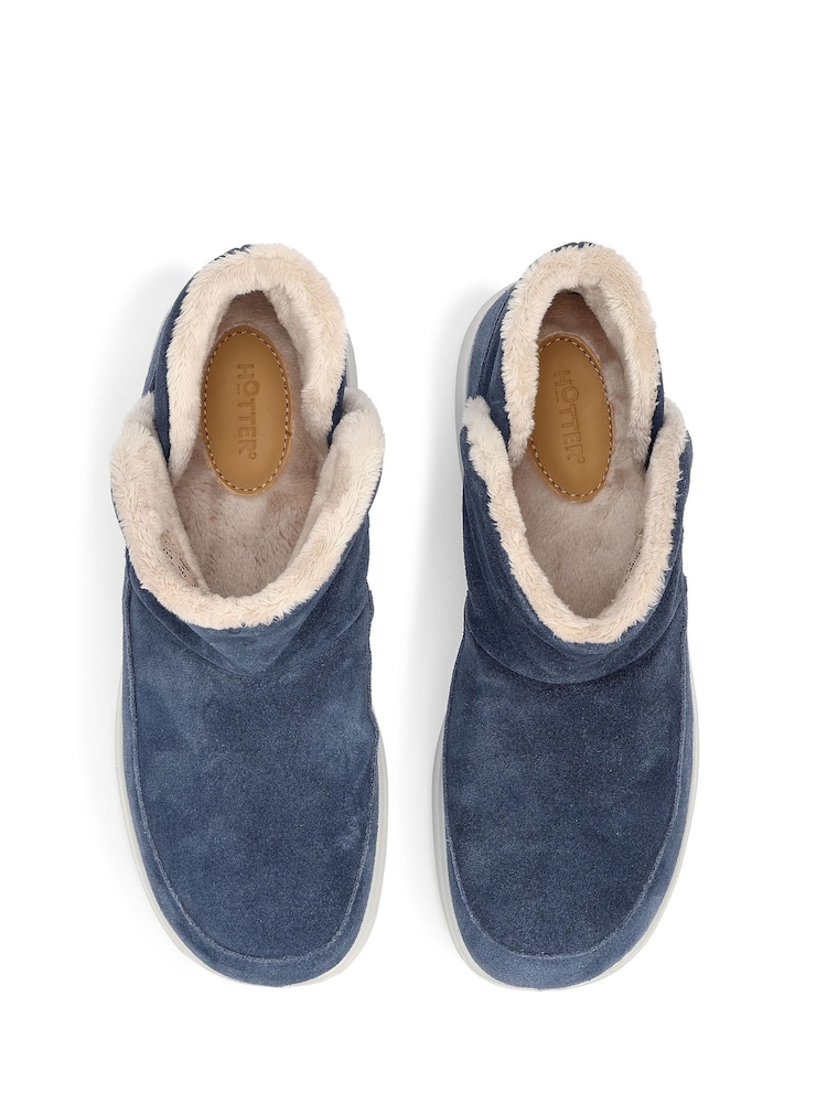 Hotter Blue Wide Fit Adore Slip-On Slippers - Image 4 of 4 Hotter Blue Wide Fit Adore Slip-On Slippers - Image 4 of 4