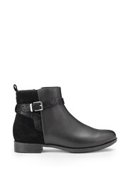Hotter Black Regular Fit Haydock Zip Boots - Image 1 of 4