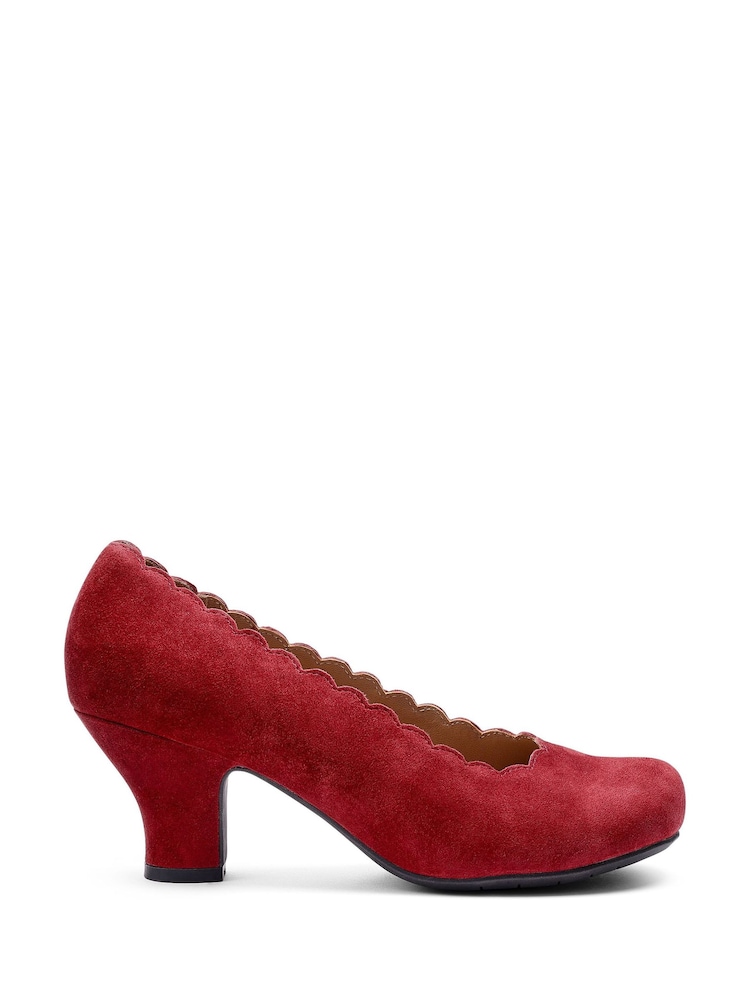 Hotter Red Regular Fit Jive Slip On Shoes - Image 1 of 4 Hotter Red Regular Fit Jive Slip On Shoes - Image 1 of 4