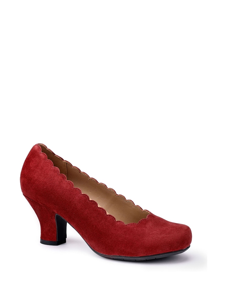 Hotter Red Regular Fit Jive Slip On Shoes - Image 2 of 4 Hotter Red Regular Fit Jive Slip On Shoes - Image 2 of 4