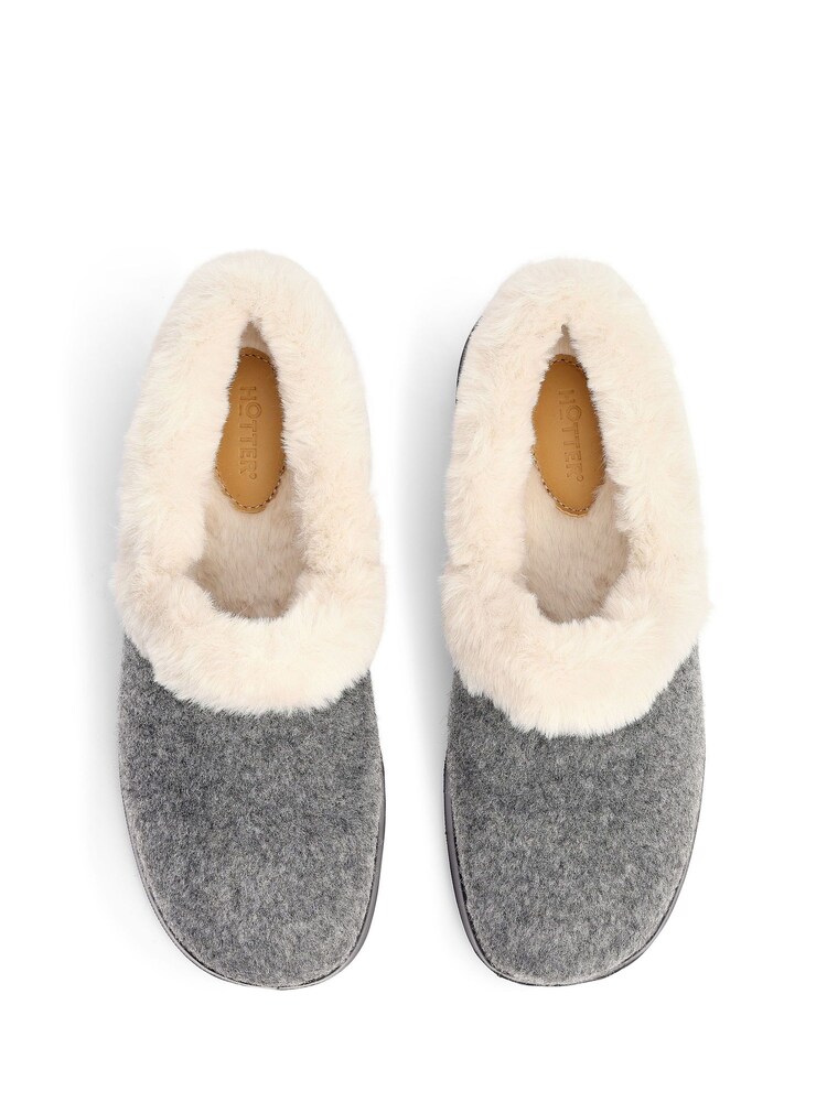Hotter Grey Regular Fit Snug II Slip-On Slippers - Image 4 of 4 Hotter Grey Regular Fit Snug II Slip-On Slippers - Image 4 of 4