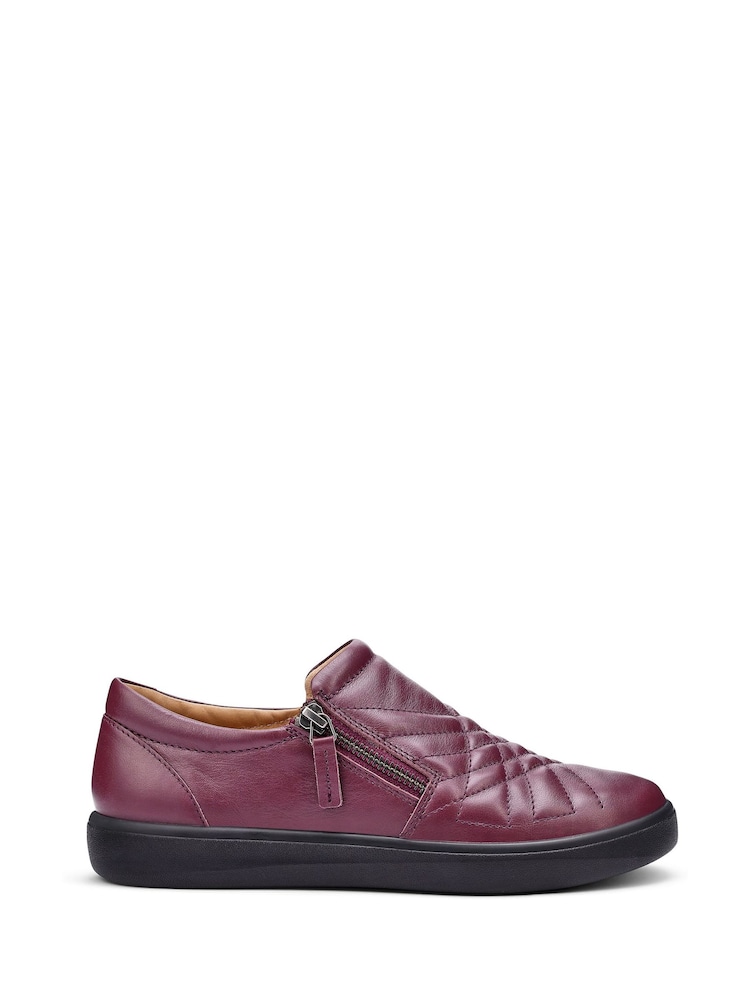 Hotter Red Regular Fit Poppy Slip On Zip Shoes - Image 1 of 4
