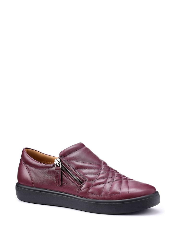 Hotter Red Regular Fit Poppy Slip On Zip Shoes - Image 2 of 4
