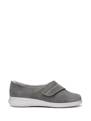 Hotter Grey Regular Fit Wrap Touch-Fastening Slippers - Image 1 of 4