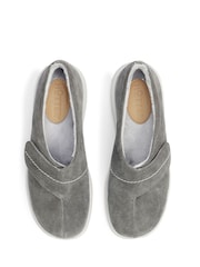 Hotter Grey Regular Fit Wrap Touch-Fastening Slippers - Image 3 of 4