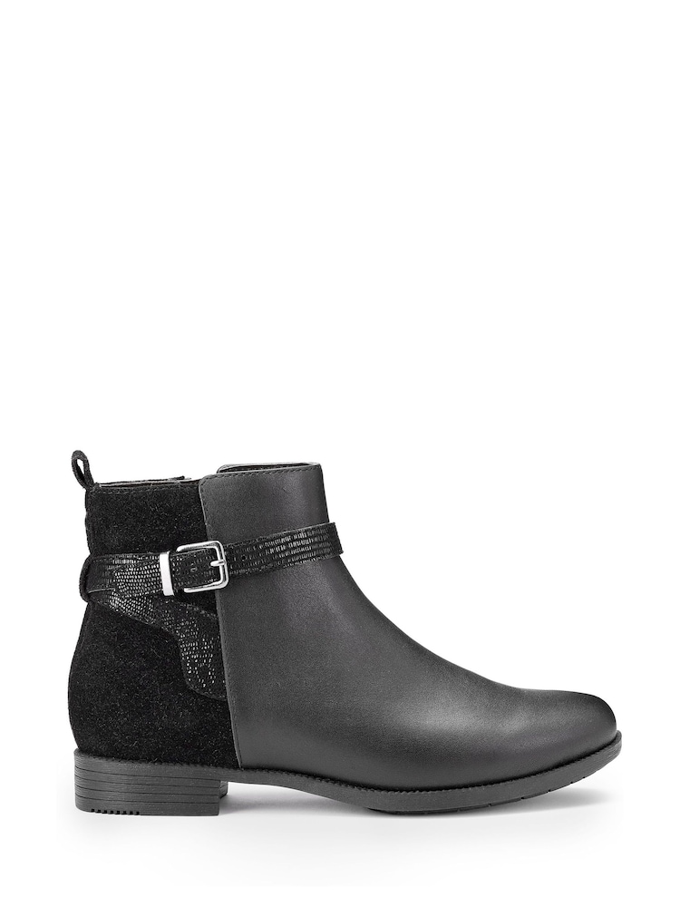 Hotter Black Wide Fit Haydock Zip Boots - Image 1 of 4 Hotter Black Wide Fit Haydock Zip Boots - Image 1 of 4