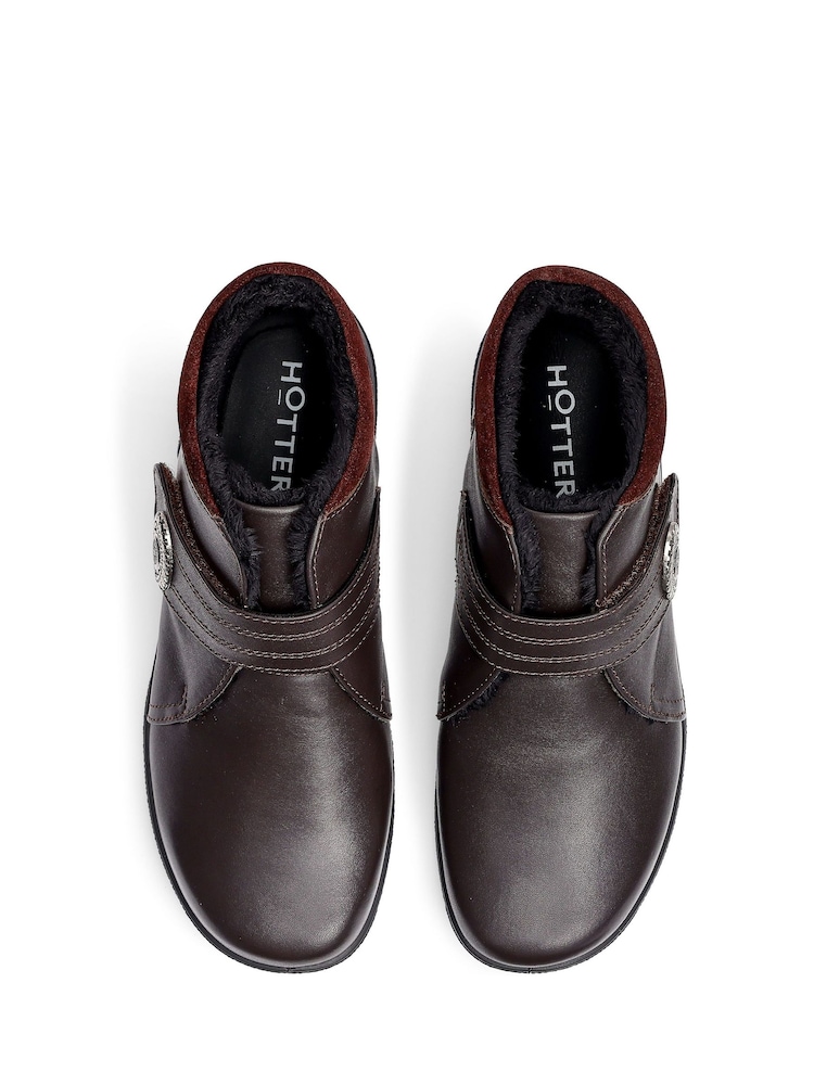 Hotter Brown Extra Wide Fit Muse Touch-Fastening Boots - Image 4 of 4