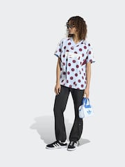 Blau - adidas Originals Polka Dot Slouchy Straight T-Shirt - Bild 2 von 6