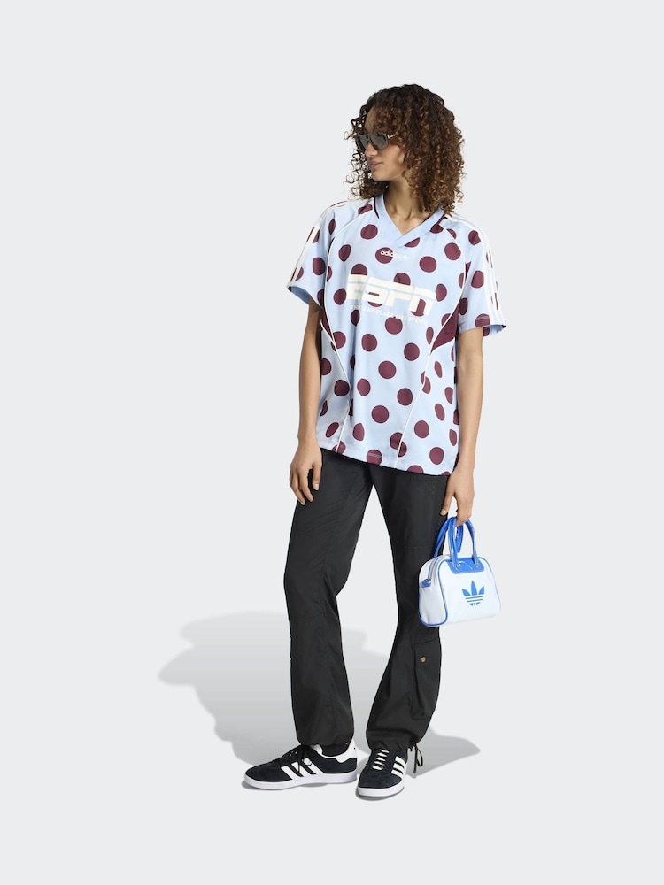 Blau - adidas Originals Polka Dot Slouchy Straight T-Shirt - Bild 2 von 6
