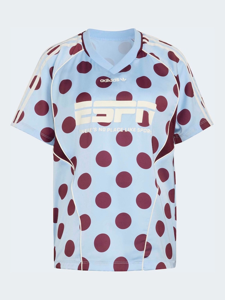 Blau - adidas Originals Polka Dot Slouchy Straight T-Shirt - Bild 6 von 6