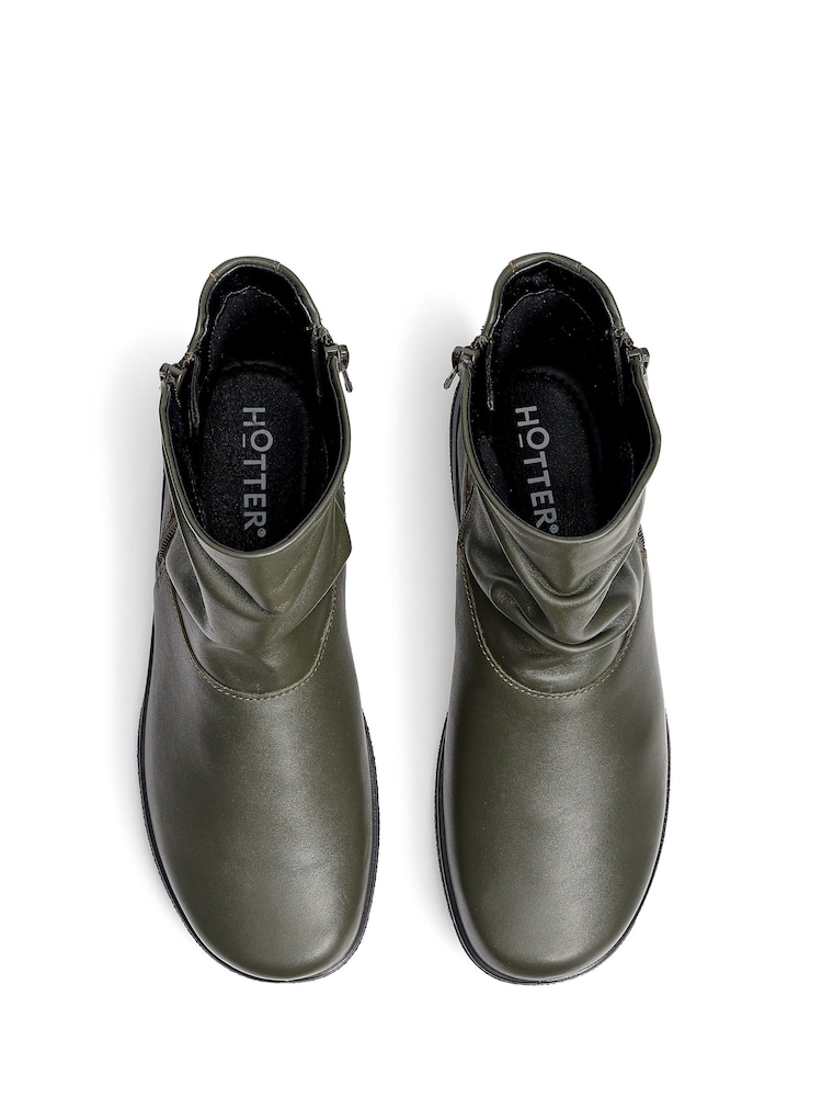 Hotter Green Wide Fit Whisper Zip Boots - Image 4 of 4