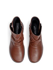 Hotter Brown Extra Wide Fit Rumour Zip Buckle Boots - Image 4 of 4