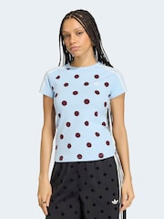 أزرق - adidas Originals Polka Dot Cali T-Shirt - صورة 1 من 6