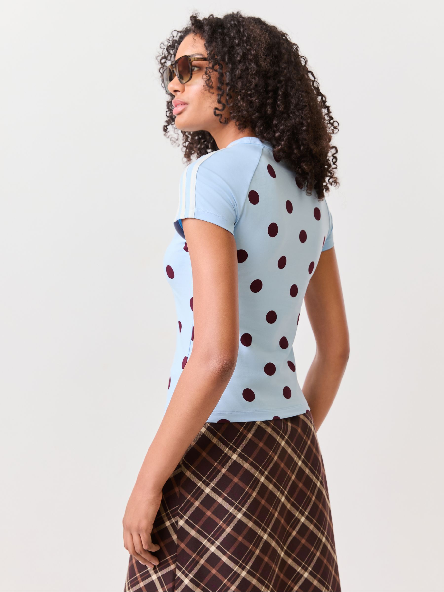 Buy adidas Originals Blue Polka Dot Cali T-Shirt from Next USA