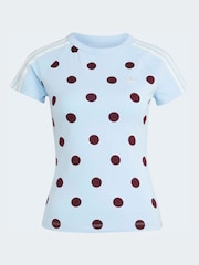 أزرق - adidas Originals Polka Dot Cali T-Shirt - صورة 6 من 6