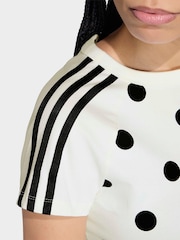 أبيض - adidas Originals Polka Dot Cali T-Shirt - صورة 5 من 6