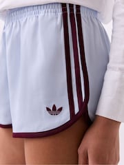 adidas originals Light Blue 3 Stripes Sprinter Shorts - Image 5 of 6