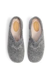 Hotter Grey Regular Fit Cuddle Slip-On Slippers - Image 4 of 4