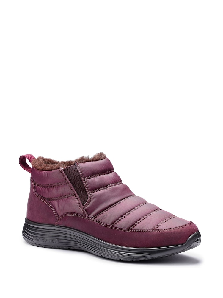 Hotter Red Wide Fit Frost Slip On Boots - Image 2 of 4 Hotter Red Wide Fit Frost Slip On Boots - Image 2 of 4