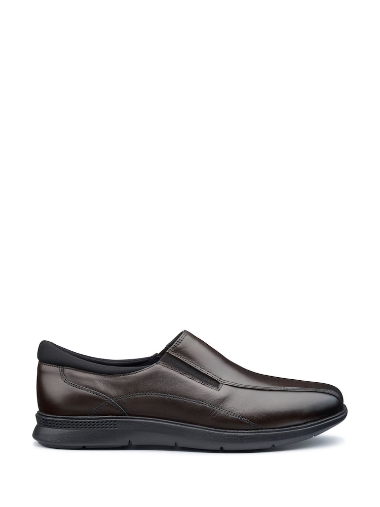 Hotter Brown Regular Fit Xavier Slip-On Shoes - Image 1 of 4