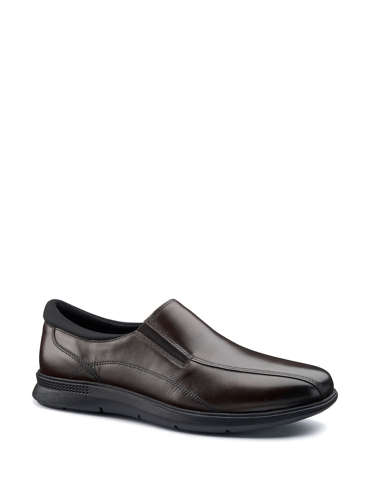Hotter Brown Regular Fit Xavier Slip-On Shoes - Image 2 of 4