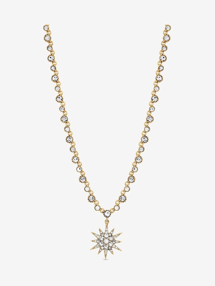 Mood Gold Tone Antique Crystal Celestial Pendant - Image 1 of 3 Mood Gold Tone Antique Crystal Celestial Pendant - Image 1 of 3