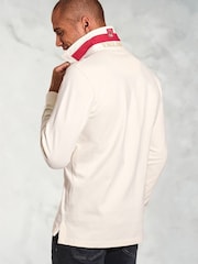 Brook Taverner White England Heritage Pure Cotton Rugby Shirt - Image 2 of 3