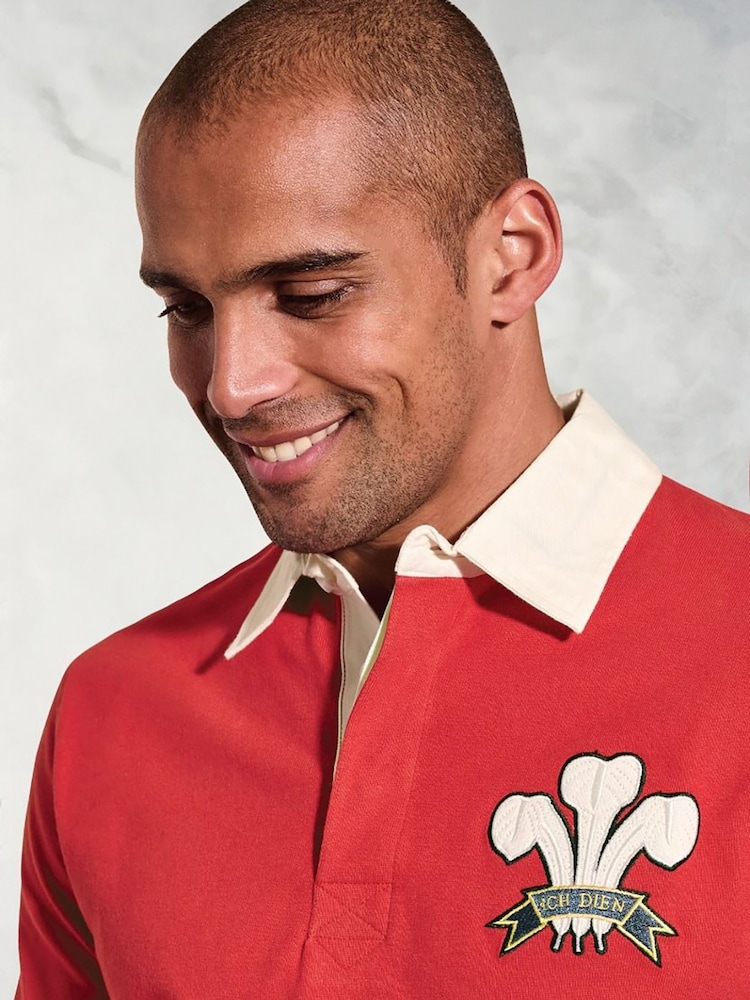 Brook Taverner Wales Heritage Pure Cotton Rugby Shirt - Imagen 3 de 3