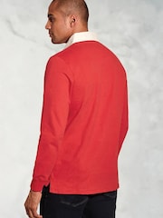 Brook Taverner Red England Heritage Pure Cotton Rugby Shirt - Image 4 of 4