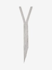 Mood Black Crystal Long Y Drop Statement Necklace - Image 1 of 2