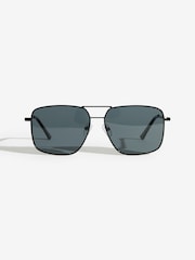 Friends Like These Black Classic Metal Frame Aviator Sunglasses - Image 1 of 3