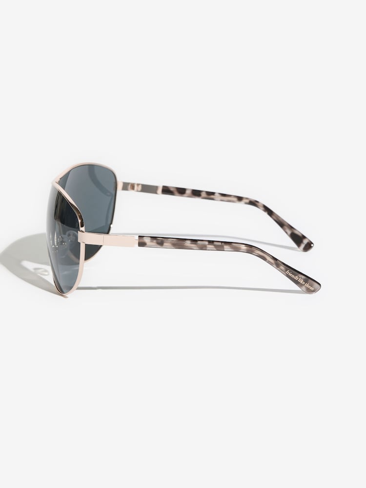 Friends Like These Black Fashion Visor Sunglasses - Image 2 of 3