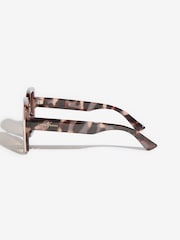Love & Roses Brown Chunky Oversized Square Sunglasses - Image 4 of 4
