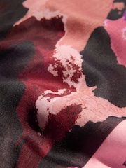 Love & Roses Chocolate and Pink Leo Print Lightweight Scarf - Image 5 of 6