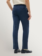 Percival Blue Tailored Linen Trousers - Image 2 of 5