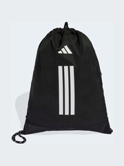 adidas Black 3 Stripe Gymsack - Image 1 of 4